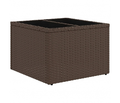 vidaXL 11-daļīgs dārza dīvāna komplekts, matrači, brūna PE rotangpalma