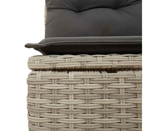 vidaXL 13-daļīgs dārza dīvāna komplekts ar matračiem, pelēka PE pinums