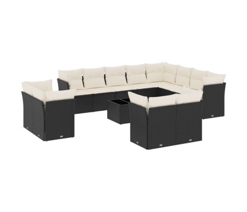 vidaXL 13-daļīgs dārza dīvāna komplekts ar matračiem, PE rotangpalma