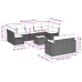 vidaXL 10-daļīgs dārza dīvāna komplekts, matrači, bēša PE rotangpalma