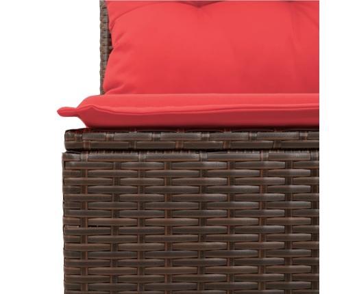 10-Daļīgs Dārza Dīvāna Komplekts, Matrači, Brūna Pe Rotangpalma Vidaxl