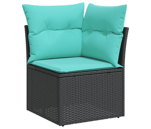 10-Daļīgs Dārza Dīvāna Komplekts Ar Matračiem Melna Rotangpalma Vidaxl