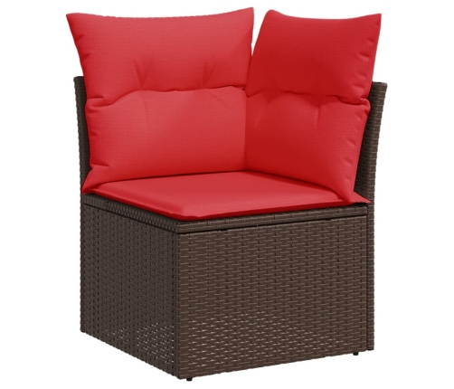 10-Daļīgs Dārza Dīvāna Komplekts, Matrači, Brūna Pe Rotangpalma Vidaxl