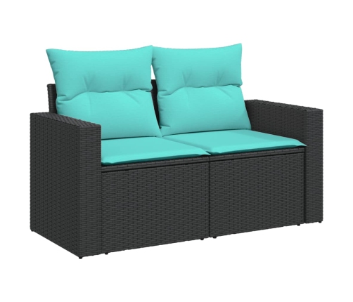 11-Daļīgs Dārza Dīvāna Komplekts, Matrači, Melna Pe Rotangpalma Vidaxl