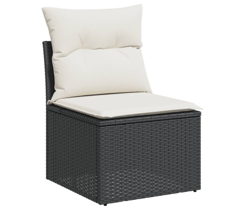 vidaXL 10-daļīgs dārza dīvāna komplekts, matrači, brūna PE rotangpalma