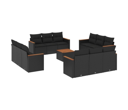 13-Daļīgs Dārza Dīvāna Komplekts Ar Matračiem, Pe Rotangpalma Vidaxl