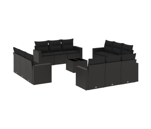 vidaXL 13-daļīgs dārza dīvāna komplekts ar matračiem, PE rotangpalma