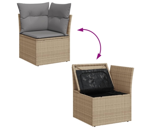 vidaXL 13-daļīgs dārza dīvāna komplekts ar matračiem,PE rotangpalma