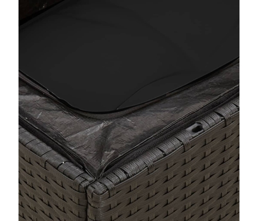 vidaXL 11-daļīgs dārza dīvāna komplekts, matrači, melna PE rotangpalma