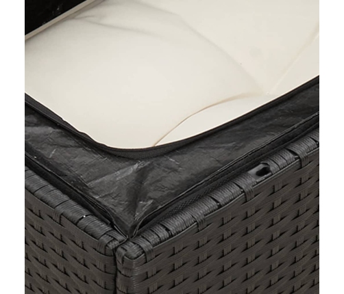 vidaXL 12-daļīgs dārza dīvānu komplekts, matrači, melna PE rotangpalma