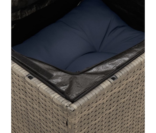 11-Daļīgs Dārza Dīvāna Komplekts Ar Matračiem, Pelēks Pe Pinums Vidaxl