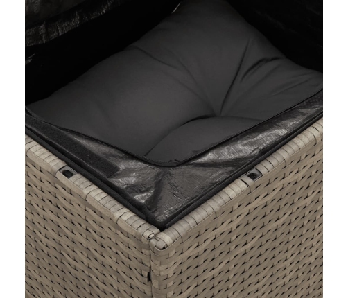 vidaXL 11-daļīgs dārza dīvāna komplekts ar matračiem, pelēks PE pinums