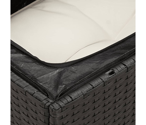 11-Daļīgs Dārza Dīvāna Komplekts, Matrači, Melna Pe Rotangpalma Vidaxl