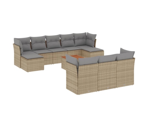 vidaXL 11-daļīgs dārza dīvāna komplekts ar matračiem,PE rotangpalma