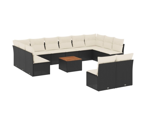 vidaXL 13-daļīgs dārza dīvāna komplekts ar matračiem, PE rotangpalma