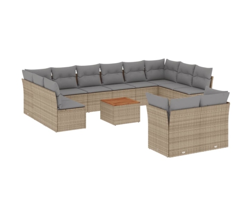 vidaXL 13-daļīgs dārza dīvāna komplekts ar matračiem,PE rotangpalma