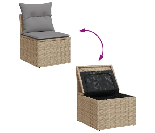 vidaXL 13-daļīgs dārza dīvāna komplekts ar matračiem,PE rotangpalma