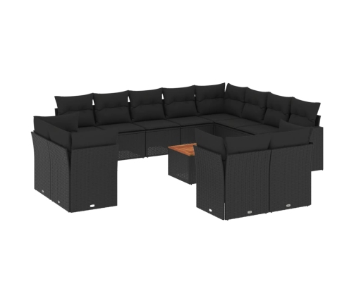 vidaXL 13-daļīgs dārza dīvāna komplekts ar matračiem, PE rotangpalma