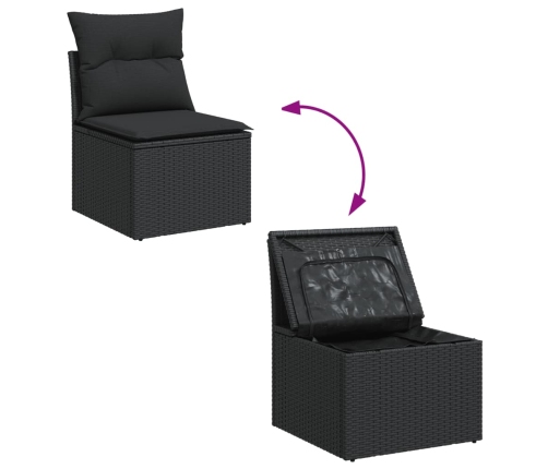 vidaXL 13-daļīgs dārza dīvāna komplekts ar matračiem, PE rotangpalma