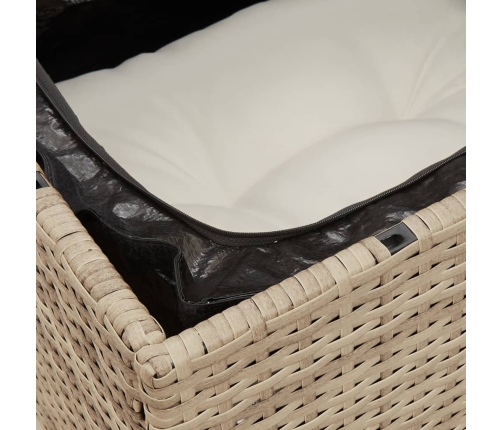 11-Daļīgs Dārza Dīvāna Komplekts, Matrači, Bēša Pe Rotangpalma Vidaxl