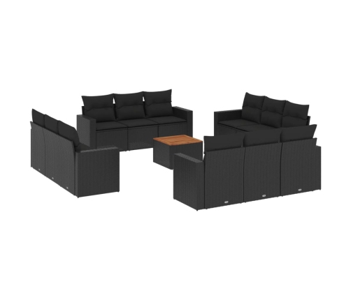 vidaXL 13-daļīgs dārza dīvāna komplekts ar matračiem, PE rotangpalma