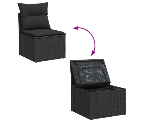 vidaXL 13-daļīgs dārza dīvāna komplekts ar matračiem, PE rotangpalma