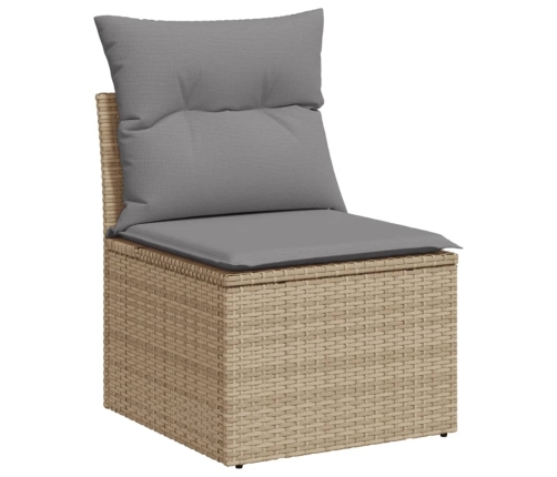 12-Daļīgs Dārza Dīvāna Komplekts, Matrači, Bēša Pe Rotangpalma Vidaxl