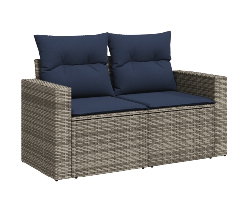 12-Daļīgs Dārza Dīvānu Komplekts Ar Matračiem, Pelēks Pe Vidaxl