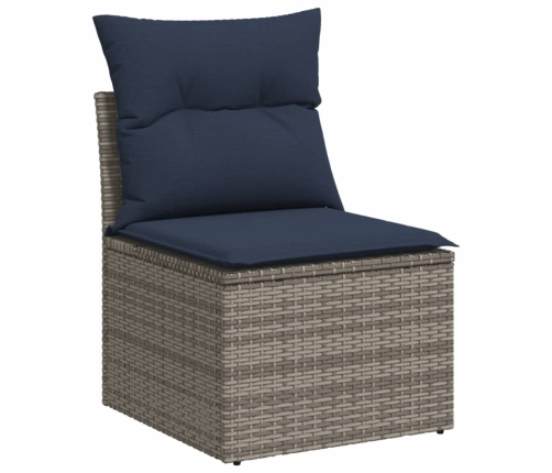 10Daļīgs Dārza Dīvāna Komplekts Ar Matračiem Pelēka Rotangpalma Vidaxl