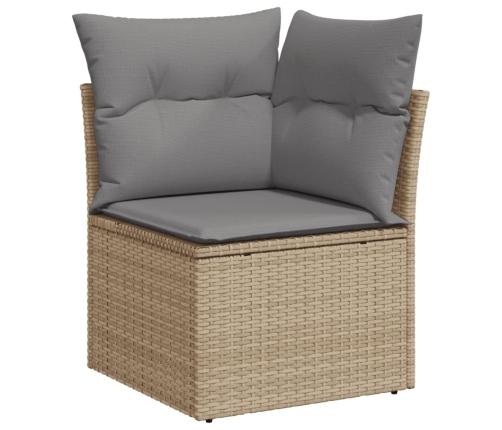 vidaXL 11-daļīgs dārza dīvāna komplekts ar matračiem,PE rotangpalma