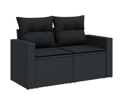 11-Daļīgs Dārza Dīvāna Komplekts, Matrači, Melna Pe Rotangpalma Vidaxl