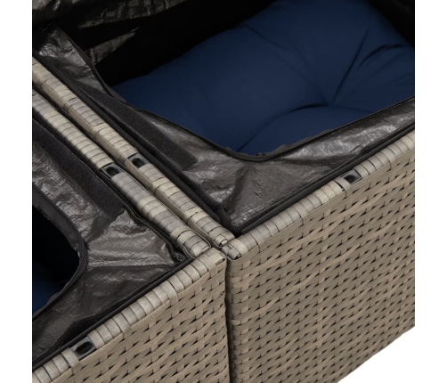 12-Daļīgs Dārza Dīvānu Komplekts Ar Matračiem, Pelēks Pe Vidaxl