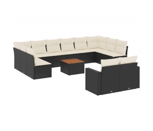 13-Daļīgs Dārza Dīvāna Komplekts Ar Matračiem, Pe Rotangpalma Vidaxl