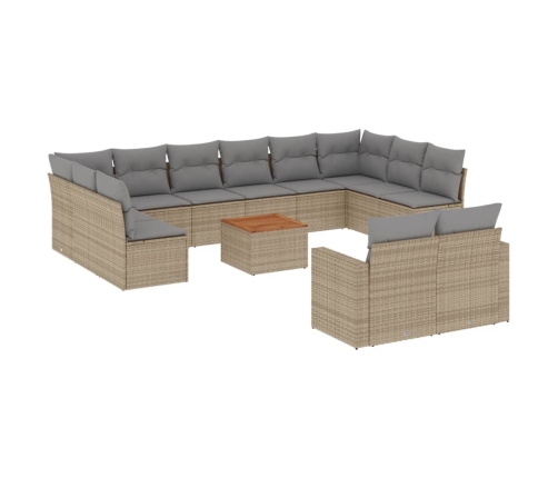 vidaXL 13-daļīgs dārza dīvāna komplekts ar matračiem,PE rotangpalma