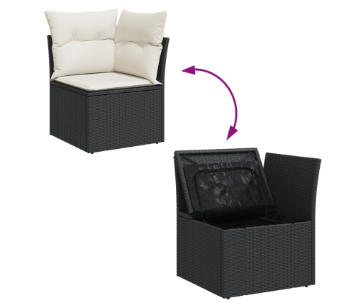 vidaXL 13-daļīgs dārza dīvāna komplekts ar matračiem, PE rotangpalma