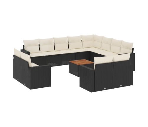 vidaXL 13-daļīgs dārza dīvāna komplekts ar matračiem, PE rotangpalma