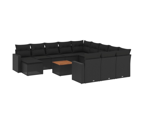 13-Daļīgs Dārza Dīvāna Komplekts Ar Matračiem, Pe Rotangpalma Vidaxl