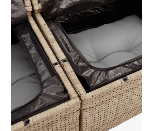 vidaXL 13-daļīgs dārza dīvāna komplekts ar matračiem,PE rotangpalma