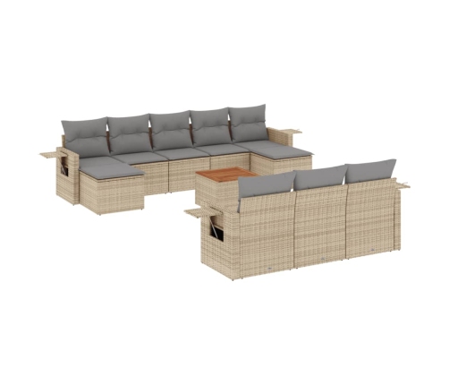 vidaXL 11-daļīgs dārza dīvāna komplekts ar matračiem,PE rotangpalma