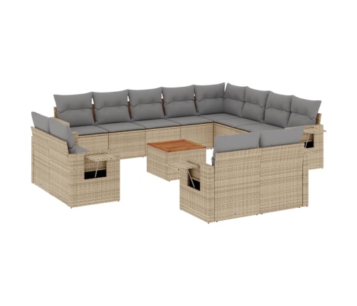 13-Daļīgs Dārza Dīvāna Komplekts Ar Matračiem,Pe Rotangpalma Vidaxl