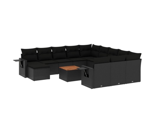 vidaXL 13-daļīgs dārza dīvāna komplekts ar matračiem, PE rotangpalma