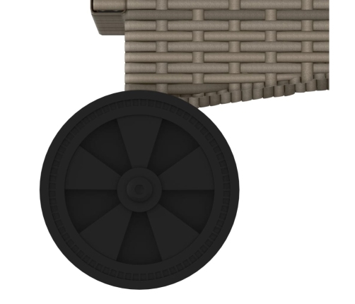 Sauļošanās Zviļņi Ar Matračiem 2Gab Gaiši Pelēka Pe Rotangpalma Vidaxl