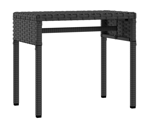 vidaXL sauļošanās zviļņi 2 gab., ar jumtiņiem un galdu, PE rotangpalma