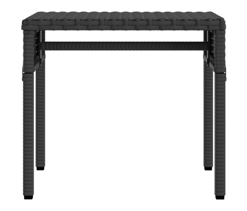 vidaXL sauļošanās zviļņi 2 gab., ar jumtiņiem un galdu, PE rotangpalma