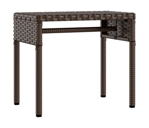 vidaXL sauļošanās zviļņi 2 gab., ar jumtiņiem un galdu, PE rotangpalma