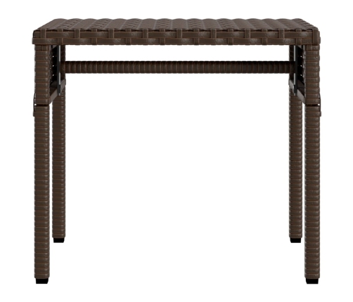 vidaXL sauļošanās zviļņi 2 gab., ar jumtiņiem un galdu, PE rotangpalma