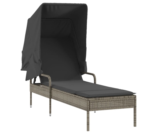 Sauļošanās Zviļņi 2 Gab., Ar Jumtiņiem Un Galdu, Pe Rotangpalma Vidaxl