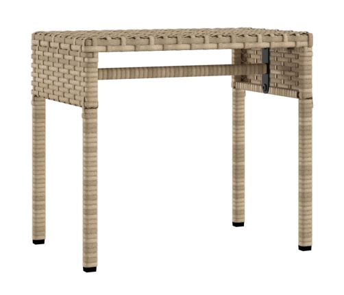 vidaXL sauļošanās zviļņi 2 gab., ar jumtiņiem un galdu, PE rotangpalma