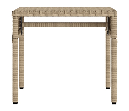 vidaXL sauļošanās zviļņi 2 gab., ar jumtiņiem un galdu, PE rotangpalma