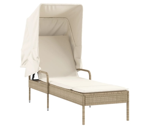 Sauļošanās Zviļņi 2 Gab., Ar Jumtiņiem Un Galdu, Pe Rotangpalma Vidaxl